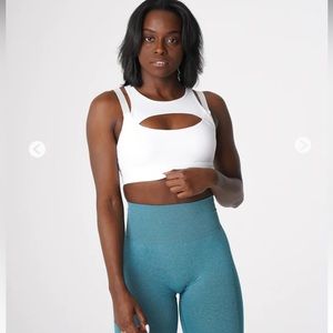 White Apex NVGTN sports Bra